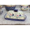 Blue Rose Polish Pottery M074 Manufaktura Butter DIsh -Target KitchenAid GUEST 3a095581 b368 47be 952f c8fbb464850b