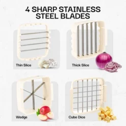 NutriChopper Handheld Vegetable And Fruit Chopper With 4 Stainless Steel Blades & Catch Container -Target KitchenAid GUEST 3a18b238 0a30 4026 9ece 11daf42ea216