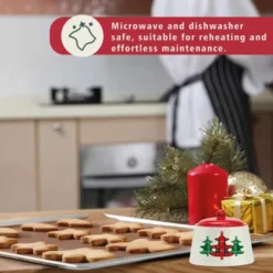 Amici Home Christmas Sugar Bowl With Lid - 8-Ounce Ceramic Container For Salt, Sugar, Spices - Festive Plaid Xmas Tree Kitchen Sugar Bowl -Target KitchenAid GUEST 3a21c117 07d7 4b3b a2f6 dc3ba551c1b8