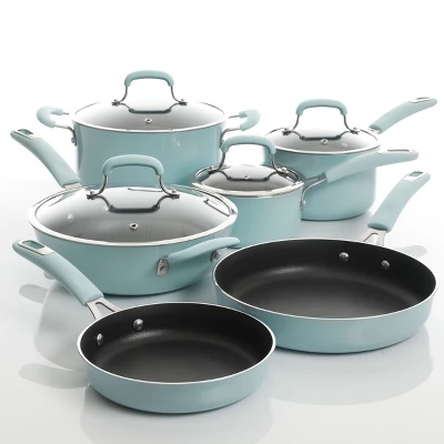 Kenmore Elite Andover 10 Piece Nonstick Aluminum Cookware Set In Glacier Blue 11 Kenmore Elite Andover 10 Piece Nonstick Aluminum Cookware Set In Glacier Blue - Image 9