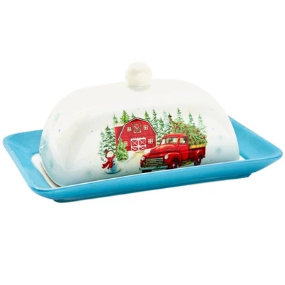 The Lakeside Collection Winter In The Country Tabletop Collection - Butter Dish 4 The Lakeside Collection Winter In The Country Tabletop Collection - Butter Dish - Image 2