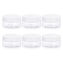 Unique Bargains Round Clear Plastic Empty Jars With Transparent Screw Top Lids For Storage 6 Pcs -Target KitchenAid GUEST 3bcfc52f 544b 45aa a55f 098aaeff8cc8