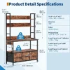5-Tier Kitchen Bakers Rack W/Charging Station & Drawers, Industrial Microwave Stand, Freestanding Coffee Bar, Utility Shelves For Kitchen, Brown -Target KitchenAid GUEST 3bdbe621 b62f 4979 855a a8ade4713cda
