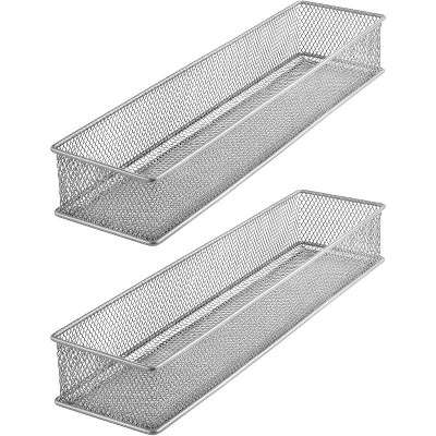 YBM Home Silver Mesh Drawer And Desk Organizer Tray, Pack Of 2 9 YBM Home Silver Mesh Drawer And Desk Organizer Tray, Pack Of 2 - Image 7