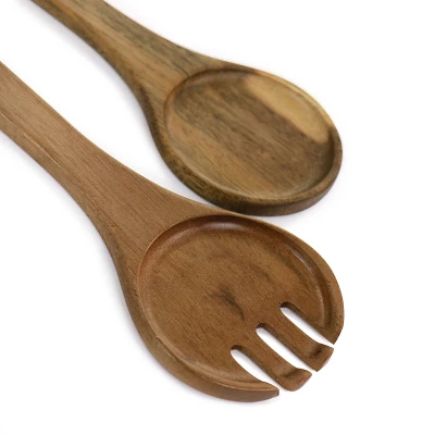 Gibson Elite 3 Piece Acacia Wood Salad Bowl And Spoon Set In Brown 7 Gibson Elite 3 Piece Acacia Wood Salad Bowl And Spoon Set In Brown - Image 5