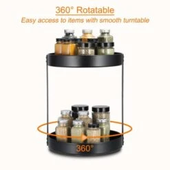 Unique Bargains Carbon Steel Kitchen Turntable Metal Condiment Lazy Susan Organizer Black -Target KitchenAid GUEST 3c38396d 4d5b 4da7 a50c e0da8d4eef17
