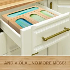 Bartnelli 5pc Bamboo Kitchen Drawer Organizer – Labeled For Gallon, Quart, Sandwich, Snack Bags -Target KitchenAid GUEST 3c703305 2183 4dcd 888a c6b3f369f693