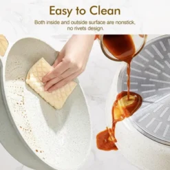 BRINJOY 10-Piece Ceramic Nonstick Cookware Set - Healthy Non-Toxic Induction Kitchen Set, Beige White -Target KitchenAid GUEST 3ccf7c27 6ff5 470e a76d ec4b41e39ceb