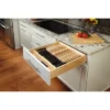 Rev-A-Shelf 4WDKB-1 2-Row Trimmable 55 Slot Knife Block Tray Kitchen Drawer Organizer Insert With Utensil Holder Tray