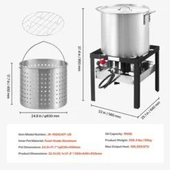 VEVOR 100 Qt Seafood Boiling Kit With Strainer, Outdoor Seafood Boil Pot And Basket, Cooking Set For Crab Crawfish Lobster Boiling, Silver -Target KitchenAid GUEST 3ceda1bb aa4f 46ec 84ef 203cf57b44f8