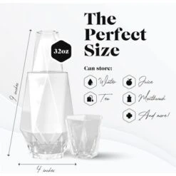 Fifth Avenue Crystal Geometric Bedside Night Water Carafe And Tumbler Lid, 2-Piece -Target KitchenAid GUEST 3d7b9b47 cc56 41e4 91e4 7191787575fc