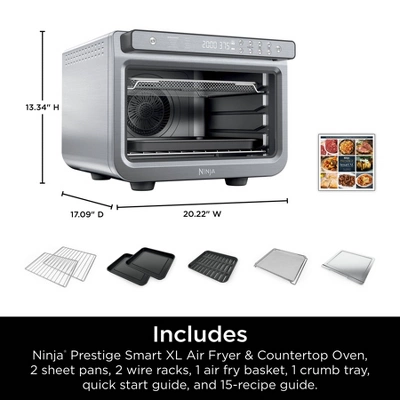 Ninja Prestige Smart XL Air Fryer And Countertop Oven DT501: Stainless Steel Toaster Oven, 1800W, Includes Air Fry Basket 7 Ninja Prestige Smart XL Air Fryer And Countertop Oven DT501: Stainless Steel Toaster Oven, 1800W, Includes Air Fry Basket - Image 5