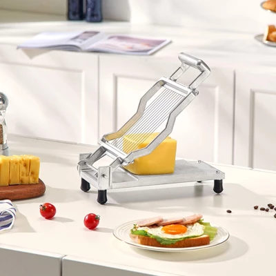 VEVOR Cheese Cutter With Wire, 0.2" Ultra-Thin Cheeser Butter Cutting Blade, Detachable Cheese Slicer Wire, Aluminum Alloy Commercial Cheese Slicer 3 VEVOR Cheese Cutter With Wire, 0.2" Ultra-Thin Cheeser Butter Cutting Blade, Detachable Cheese Slicer Wire, Aluminum Alloy Commercial Cheese Slicer