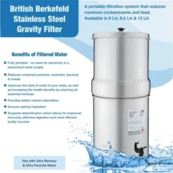British Berkefeld Doulton Gravity Water Filter System 1 Liter Compact Portable Stainless Steel Water Filter System For Home -Target KitchenAid GUEST 3e9cfa8c 8645 4673 b414 90417b41631a