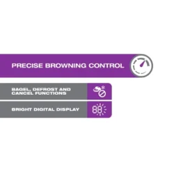 Salton 4 Slice Extra Wide Slot Bread Toaster With 3 Functions Digital Display, 6 Browning Settings And Removable Crumb Tray (ET2084) 10 Salton 4 Slice Extra Wide Slot Bread Toaster With 3 Functions Digital Display, 6 Browning Settings And Removable Crumb Tray (ET2084) -Target KitchenAid GUEST 3f43b350 d1a0 4f5d b0f1 eef8a0eeeaa8