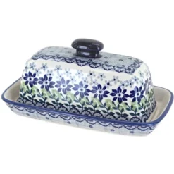Blue Rose Polish Pottery M074 Manufaktura Butter DIsh -Target KitchenAid GUEST 3f44b48b 5ba9 4525 95f3 753e1f3f64cf