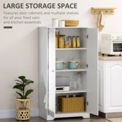 Yukimo 27.5" White Freestanding Kitchen Pantry Cabinet With 2 Doors And Adjustable Shelves, Storage Cupboard For Living Room, Dining Room & Bedroom -Target KitchenAid GUEST 3f471341 2d2e 460b 96c1 8553e0b0c099