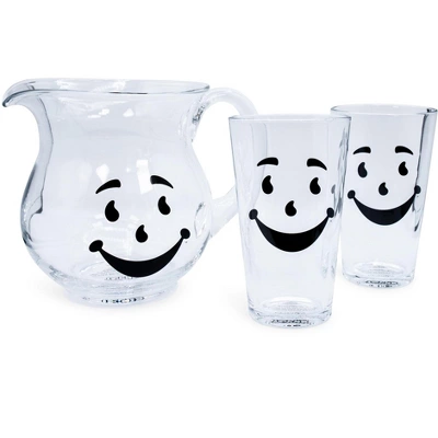 Toynk Kool-Aid Man 64-Ounce Glass Pitcher And Two 16-Ounce Pint Glasses 9 Toynk Kool-Aid Man 64-Ounce Glass Pitcher And Two 16-Ounce Pint Glasses - Image 7