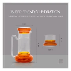 Elle Decor Bedside Pitcher Set, 32-Ounce Carafe With Cup, Tumbler Doubles As A Lid Made Of Borosilicate Glass 15 Elle Decor Bedside Pitcher Set, 32-Ounce Carafe With Cup, Tumbler Doubles As A Lid Made Of Borosilicate Glass -Target KitchenAid GUEST 3fa41132 f840 44ad 8a0a ba64199c92b5