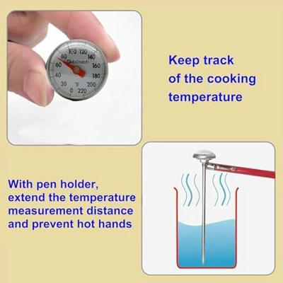 Itopfox Kitchen Food-Cooking Meat Coffee Thermometer – Pocket Espresso Thermometer For Milk Foam Frothing Chocolate Water Grill, Turkey 4 Itopfox Kitchen Food-Cooking Meat Coffee Thermometer – Pocket Espresso Thermometer For Milk Foam Frothing Chocolate Water Grill, Turkey - Image 2
