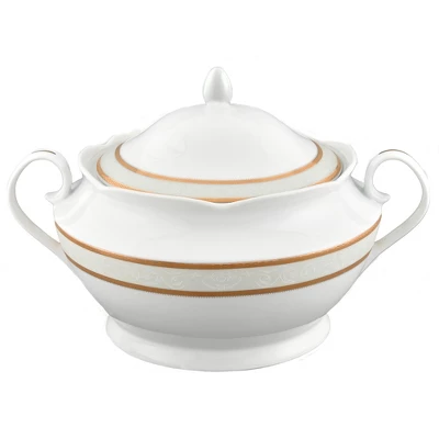 Lorren Home Trends Porcelain 4.25 Qt. Souptureen W/Lid Amelia 7 Lorren Home Trends Porcelain 4.25 Qt. Souptureen W/Lid Amelia - Image 5
