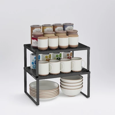 Songmics 2 Pack Spice Rack, Cabinet Shelf Organizers, Shelf Organizer, Countertop Organizer, Shelf Riser, Stackable, Expandable 6 Songmics 2 Pack Spice Rack, Cabinet Shelf Organizers, Shelf Organizer, Countertop Organizer, Shelf Riser, Stackable, Expandable - Image 4