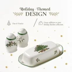 Spode Christmas Tree 3-Piece Hostess Set - Butter Dish With Lid, Salt Shaker, Pepper Shaker - Dishwasher Safe Collectible Gift Set -Target KitchenAid GUEST 404fb092 326d 4559 ad08 1077d1bf73a2