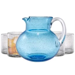 Artland Iris 90oz Hand Blown Pitcher & Set Of 4 14oz DOF Glasses, Lead-Free Bubble Shape Glassware For Stylish Serving And Dining -Target KitchenAid GUEST 408b21cf 60dc 446b a8c4 6d4f4f10c8a4