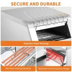 Commercial Conveyor Toaster, 300 Slices/H, 1800W 110v, 7 Temperature Settings 13 Commercial Conveyor Toaster, 300 Slices/H, 1800W 110v, 7 Temperature Settings -Target KitchenAid GUEST 4099c9f3 2f3a 442f a198 d7848676a2be 1