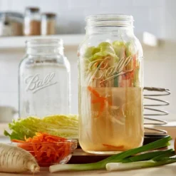 Ball 64oz 6pk Glass Wide Mouth Mason Jar With Lid And Band: Clear Canning Jars, Dishwasher-Safe, 4" Neck Diameter -Target KitchenAid GUEST 41a4b745 ae01 41b3 9497 d90b90714425