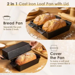 VONATES Cast Iron Bread Pan Set With Baking Tools – 9" Loaf Pans For Sourdough & Artisan Bread -Target KitchenAid GUEST 41b55d55 53c8 402e 8a1a 4580172cc93f