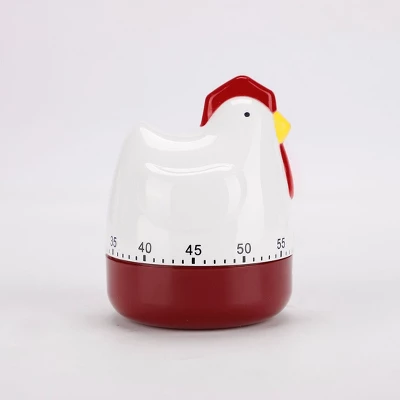 Unique Bargains Home Kitchen Cooking Chicken Shaped Mechanical Alarm Timer White Red 4 Unique Bargains Home Kitchen Cooking Chicken Shaped Mechanical Alarm Timer White Red - Image 2
