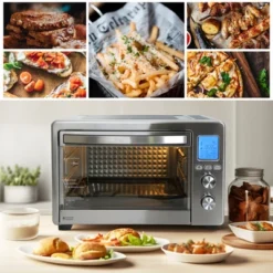 LNC 34-Qt 1750W Stainless Steel Air Fryer Toaster Oven With Fry Basket, 12 Cooking Modes, LCD Screen, 6-Slice -Target KitchenAid GUEST 41c96e97 1651 4445 b272 e26fc81572bb