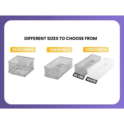 YBM Home White Mesh Drawer And Desk Organizer Tray, Pack Of 2 7 YBM Home White Mesh Drawer And Desk Organizer Tray, Pack Of 2 - Image 5
