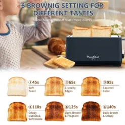 ELJGET Long Slot 4 Slice Toaster Black 1600W, For Bagels & Waffles, 6 Browning Levels, 4 Basic Functions & Removable Tray, Kitchen Gadgets -Target KitchenAid GUEST 41e64c10 9e62 430a aa7d 497f585d9892