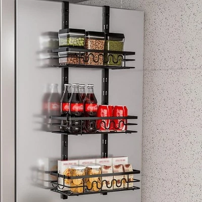 Acekool Over The Door Pantry Organizer – Heavy-Duty Metal Hanging Spice Rack With Adjustable Shelves For Kitchen & Bathroom Storage 5 Acekool Over The Door Pantry Organizer – Heavy-Duty Metal Hanging Spice Rack With Adjustable Shelves For Kitchen & Bathroom Storage - Image 3
