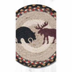 Earth Rugs Bear/Moose Round Trivet – Rustic Cabin Kitchen Hot Pad 10"x10" -Target KitchenAid GUEST 42955520 d052 4edf 8a7f e730613b2944