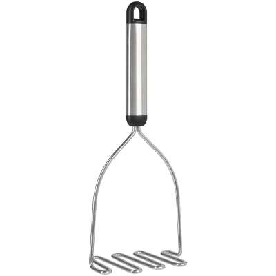 GoodCook Ready Wire Potato Masher: Stainless Steel & Plastic, Dishwasher-Safe, Black, 12" Length, 4" Width 5 GoodCook Ready Wire Potato Masher: Stainless Steel & Plastic, Dishwasher-Safe, Black, 12" Length, 4" Width - Image 3