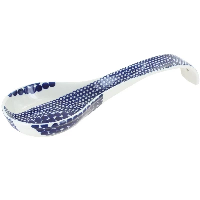 Blue Rose Polish Pottery 1178 Zaklady Large Spoon Rest 22 Blue Rose Polish Pottery 1178 Zaklady Large Spoon Rest - Image 20