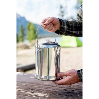 Stansport Aluminum Percolator Coffee Pot 9 Cup 8 Stansport Aluminum Percolator Coffee Pot 9 Cup - Image 6