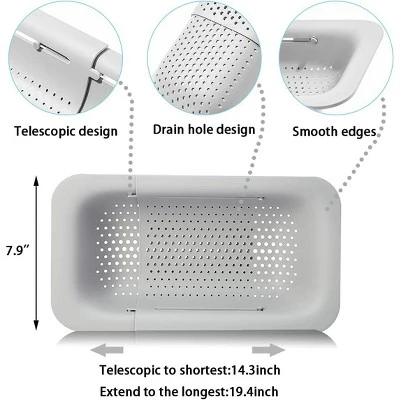 Collapsible Sink Colanders And Strainers Basket Over The Sink Colander Collapsible Colander Extendable Plastic Fruit 4 Collapsible Sink Colanders And Strainers Basket Over The Sink Colander Collapsible Colander Extendable Plastic Fruit - Image 2
