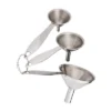 HIC Silver Stainless Steel Funnels With Handle