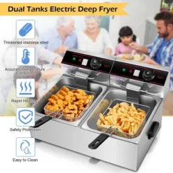 Costway 3400W Electric Countertop Deep Fryer Dual Tank Home Steel -Target KitchenAid GUEST 4366e9a2 7bdc 4461 81c0 94d9856ed0ec