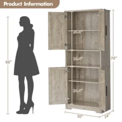 70 Inch Tall Kitchen Pantry Cabinet, Freestanding Storage Cabinet With 4 Doors And Adjustable Shelves For Dining Room -Target KitchenAid GUEST 43a9b2f9 4832 483b b629 60fcd58b18f2