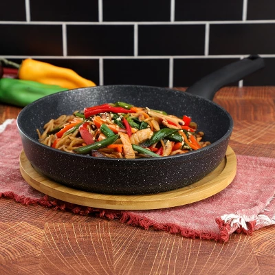 Korkmaz Ornella Nonstick Aluminum Frying Pan In Granite Black 6 Korkmaz Ornella Nonstick Aluminum Frying Pan In Granite Black - Image 4