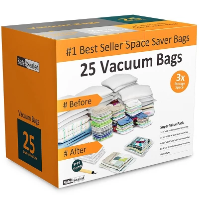 Hastings Home Vacuum Storage Space-Saver Bags - Variety Set, 25-Pack 8 Hastings Home Vacuum Storage Space-Saver Bags - Variety Set, 25-Pack - Image 6