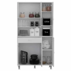 Depot E-Shop 90 Kitchen Pantry Cabinet, Two Open Shelves, One Drawer, Multiple Cabinets -Target KitchenAid GUEST 4416d5ff 7c4a 4151 8cf3 0281ed9268d8