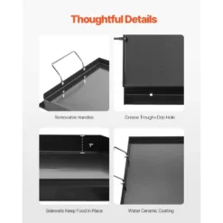 VEVOR Carbon Steel Griddle, 24x16 Inch Universal Flat Top Rectangular Plate, Gas Grill Griddle For BBQ Grill, Teppanyaki, Black 12 VEVOR Carbon Steel Griddle, 24x16 Inch Universal Flat Top Rectangular Plate, Gas Grill Griddle For BBQ Grill, Teppanyaki, Black -Target KitchenAid GUEST 442ee0a1 07d1 44f9 bd51 0293472ead5d