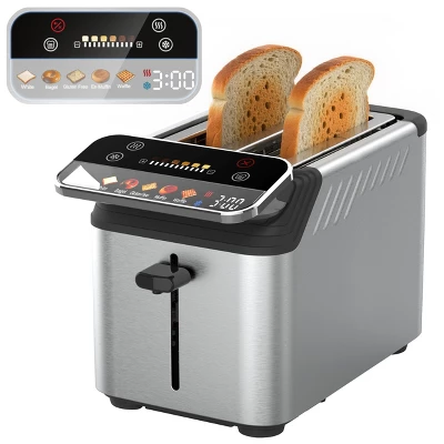 Whall® Stainless Steel Smart Toaster, 2 Slice | Projection Touchscreen, 1.5" Extra-Wide Slots, Digital Timer, Reheat & Defrost, Removable Crumb Tray 11 Whall® Stainless Steel Smart Toaster, 2 Slice | Projection Touchscreen, 1.5" Extra-Wide Slots, Digital Timer, Reheat & Defrost, Removable Crumb Tray - Image 9