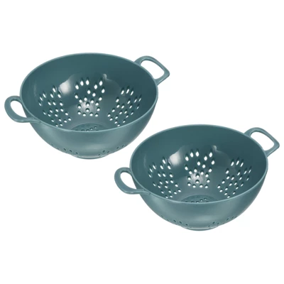 Unique Bargains Food Rice Washing Plastic Vegetable Basket Colander With Handle 2 Pcs 7 Unique Bargains Food Rice Washing Plastic Vegetable Basket Colander With Handle 2 Pcs - Image 5